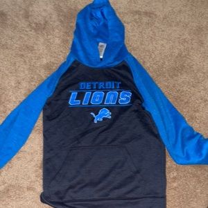 Detroit Lions hoodies black and blue.